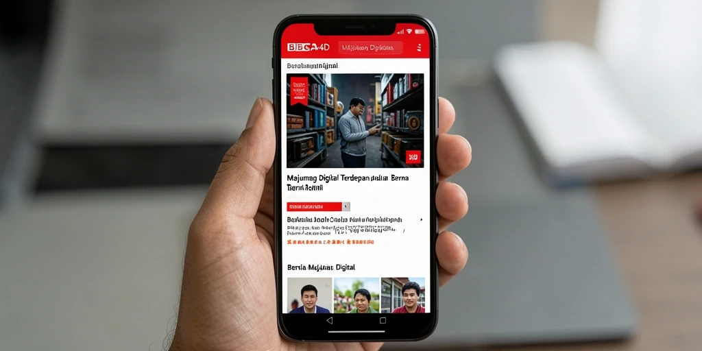 Antarmuka pengguna aplikasi BBCA4D yang modern dan menarik.