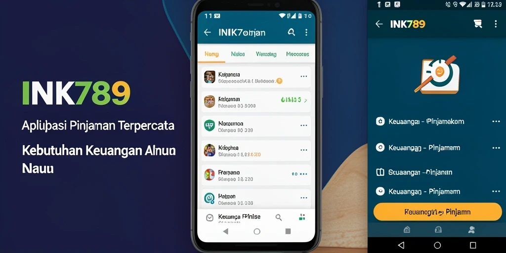 Tampilan antarmuka aplikasi INK789 yang intuitif untuk pengajuan pinjaman.