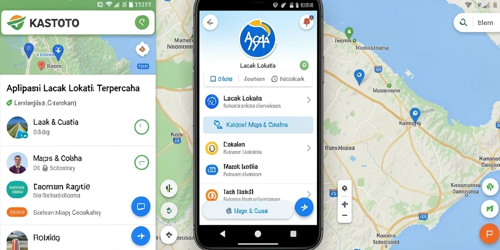 Antarmuka KASTOTO menampilkan peta lokasi yang akurat dan jelas.