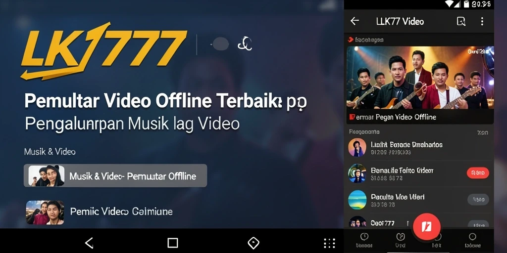 Antarmuka LK777 yang sederhana dan mudah dipahami untuk Pemutar Video Offline.