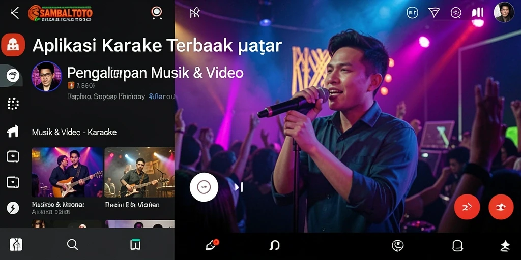 Antarmuka aplikasi SAMBALTOTO yang intuitif untuk karaoke.