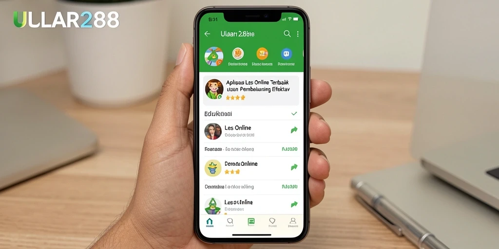 Antarmuka ULAR288 yang interaktif untuk Les Online.